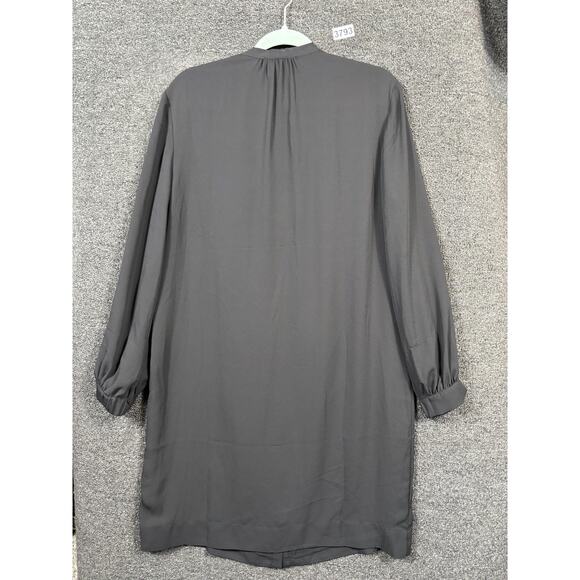 Black Label By Chico's Jacket Womens Medium Ruffle Front Long Sleeve Blouse - Picture 1 of 7